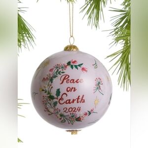 Christmas World Market 2024 Li Bien Dove of Peace Glass Ball Ornament With Box